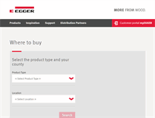 Tablet Screenshot of eggerstockists.com